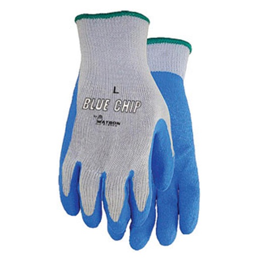 [10065266] WATSON STEALTH BLUE CHIP RUBBER LATEX PALM POLY GLOVE (M)