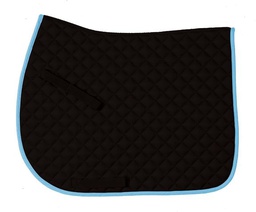 [10071584] CENTAUR IMPERIAL SADDLE PAD 25.5x22.5x19&quot; BLACK/BABY BLUE