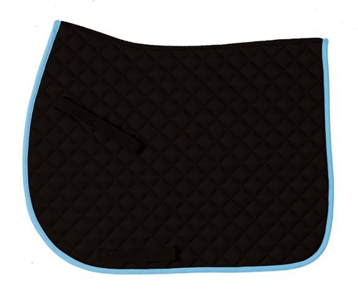 [10071584] CENTAUR IMPERIAL SADDLE PAD 25.5x22.5x19" BLACK/BABY BLUE