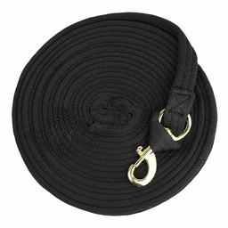 [14-2031BK] ROLLED LUNGE LINE - BLACK 25'