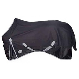 [10072422] DV - CENTURION 600D REG NECK RAINSHEET-BLACK W SILVER BINDING 72