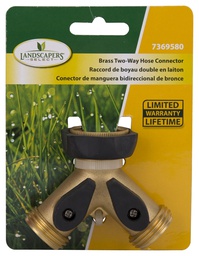 [10073916] LANDSCAPERS SELECT GARDEN HOSE CONNECTOR 2-WAY BRASS