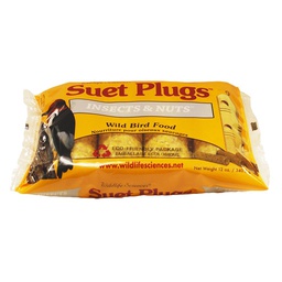 [10073972] WILDLIFE SCIENCE SUET PLUGS INSECTS &amp; NUTS 4 PACK 12OZ