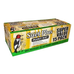 [164-254158] WILDLIFE SCIENCE SUET PLUS VALUE PEANUT 15 PACK