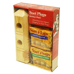 [10073990] DMB - WILDLIFE SCIENCE SUET PLUG VARIETY 5 PACK W/FEEDER (4+1)