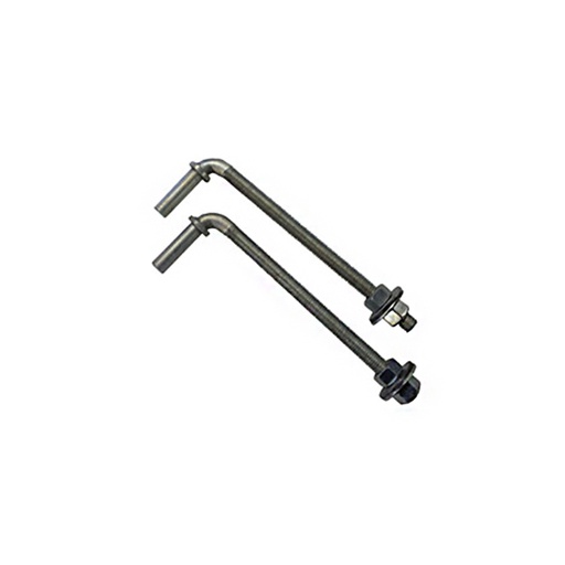 [10074562] DURALUME 12" THREADED GALV HINGE PAIR