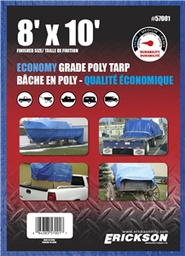 [10074606] ERICKSON ALL-PURPOSE TARP POLY 8X10' BLUE