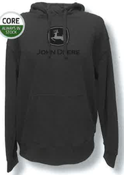 [218-040735] JOHN DEERE LOGO FLEECE HOODIE CHARCOAL XXL