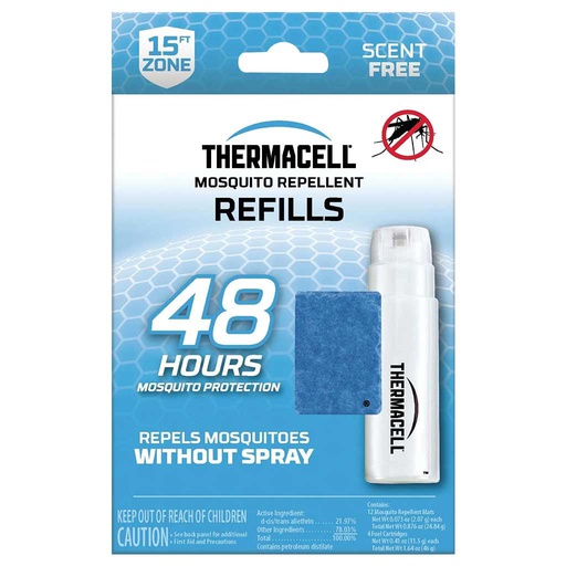 [10079254] THERMACELL MOSQUITO REPELLENT REFILL 48HR 12MAT 4 CARTRIDGE