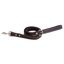 [144-058936] SHEDROW RICHMOND TOP STITCH LEATHER LEASH 5FT BRN S