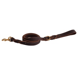 [144-059087] SHEDROW BRISTOL TWISTED LEATHER LEASH 5FT BRN M