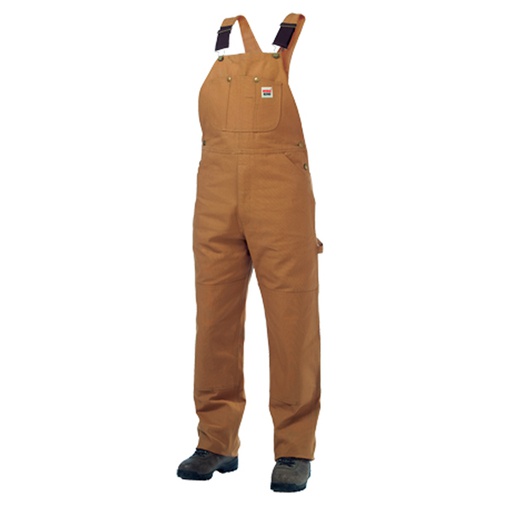 [10080674] TOUGH DUCK MENS UNLINED DUCK BIB OVERALL BROWN (L)