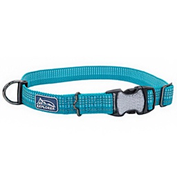 [10080916] COASTAL K9 EXPLORER REFLECTIVE ADJ COLLAR OCEAN 5/8&quot;X10-14&quot;