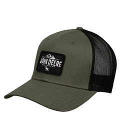 [219-011891] JOHN DEERE CAP TWILL SUEDE LOGO W/ BACK MESH OLIVE