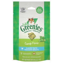 [10082636] GREENIES FELINE CATNIP COMPLETE DENTAL TREAT 2.1OZ