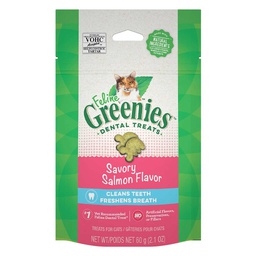[148-111396] GREENIES FELINE SALMON COMPLETE DENTAL TREAT 2.1OZ