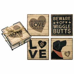 [10084128] DMB - CANDYM IS LOVE AND A DOG COASTER SET