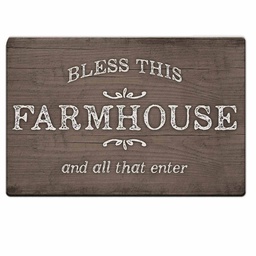 [10084158] DMB - CANDYM BLESS THIS FARMHOUSE FLOOR MAT 30&quot;x20&quot;