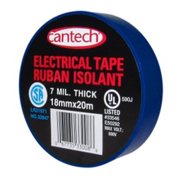 [10084434] CANTECH ELECTRICAL TAPE BLUE, 20M L X 18MM W