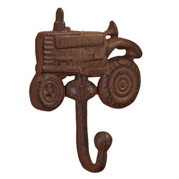 [10084452] DMB - GIFTCRAFT CAST IRON TRACTOR WALL HOOK BROWN