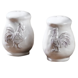 [10084464] DV - GIFTCRAFT CERAMIC ROOSTER SALT AND PEPPER SET