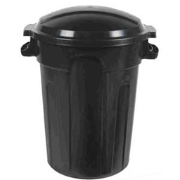 [10084578] GRACIOUS LIVING GARBAGE CAN PLASTIC 80L BLACK