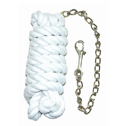[10084620] GER-RYAN COTTON LEAD W/ 24" CHAIN WHITE