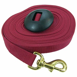 [118-16181RD] GER-RYAN LUNGE LINE SNAP RUBBER RED 25' 