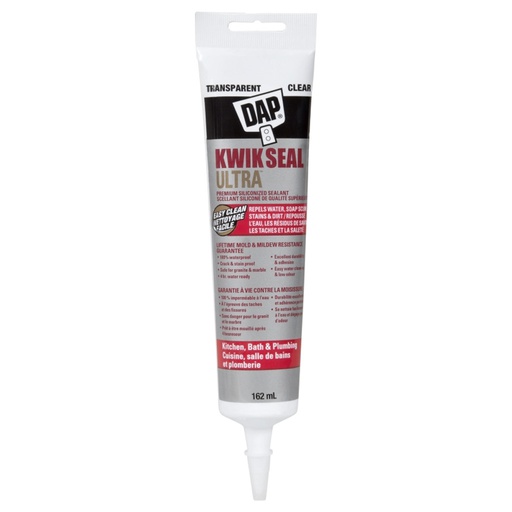 [10086534] DAP KWIK SEAL ULTRA KITCHEN & BATH CLEAR 162ML (74824)