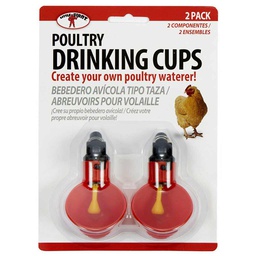 [116-186834] POULTRY DRINKING CUPS 2PK