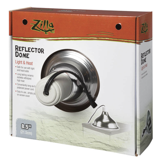 [10086828] ZILLA DOME REFLECTOR SILVER CERAMIC 8.5"