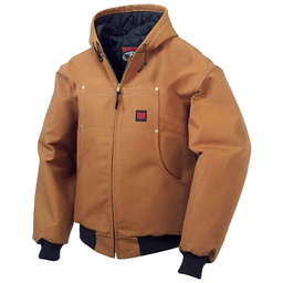 [218-857549] TOUGH DUCK HOODED BOMBER JACKET BROWN 2XL