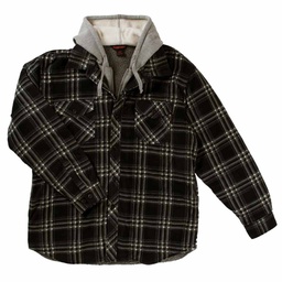 [10087336] DV - TOUGH DUCK MEN'S BERBER LINED FLEECE CHARCOAL PLAID LRG