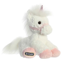 [10087496] BREYER BRIDLE BUDDIES WHITE/PINK PLUSH UNICORN 11&quot;