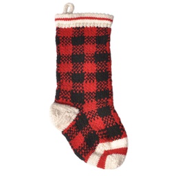 [10087802] DMB - CHILLY DOG KNIT CHRISTMAS STOCKING- BUFFALO PLAID