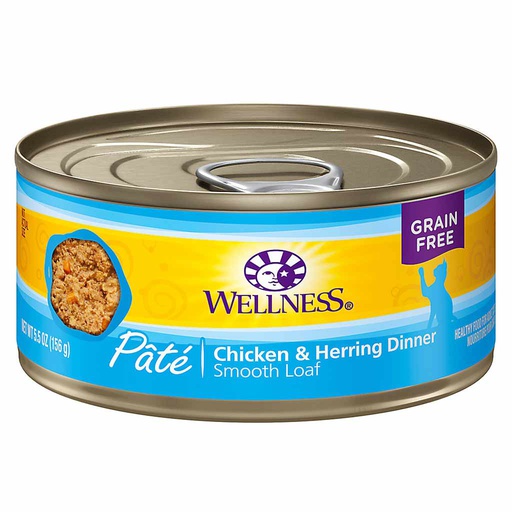 [10088324] WELLNESS CAT COMPLETE HEALTH CHICKEN & HERRING PATE 5.5OZ