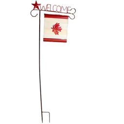 [228-131589] DMB - KOPPERS HOME WELCOME CANADA METAL FLAG STAKE 37 X 104 CM