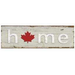 [228-220740] DMB - KOPPERS HOME MAPLE LEAF CANADA WOODEN SIGN 60X20X1.5 CM