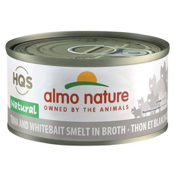 [10088484] ALMO CAT HQS NATURAL TUNA &amp; WHITEBAIT SMELT IN BROTH CAN 70G