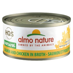 [10088490] ALMO CAT HQS NATURAL SALMON &amp; CHICKEN IN BROTH CAN 70G