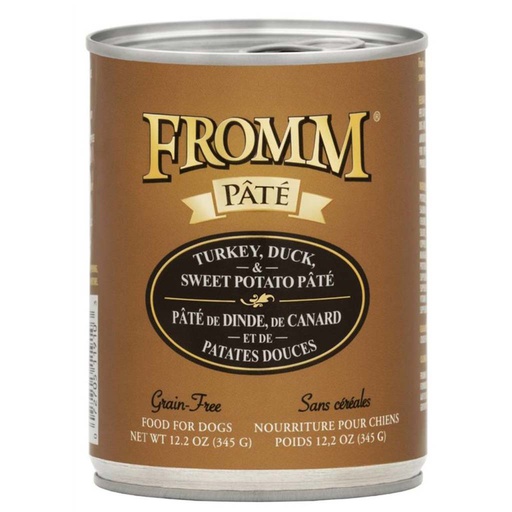 [10088594] FROMM DOG GOLD GF TURKEY, DUCK & SWEET POTATO PATE 12.2OZ