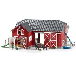 [10089168] SCHLEICH FW LARGE RED BARN WITH ANIMALS &amp; ACCESSORIES