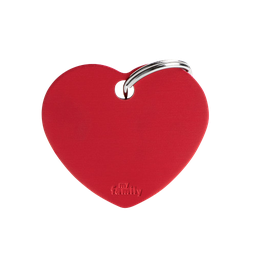 [144-251858] MY FAMILY ALUMINUM HEART RED L