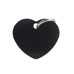 [10089998] MY FAMILY ALUMINUM HEART BLACK L