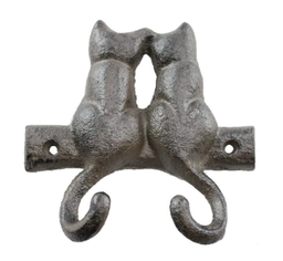 [10090704] KOPPERS HOME CAST IRON DOUBLE CAT HOOK 12 X 11.5 X 3.5CM