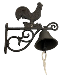 [10090708] KOPPERS HOME CAST IRON ROOSTR BELL 20 X 20CM