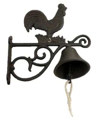 [10090708] KOPPERS HOME CAST IRON ROOSTR BELL 20 X 20CM