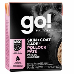 [10090976] GO DOG SKIN AND COAT POLLOCK PATE 12.5OZ