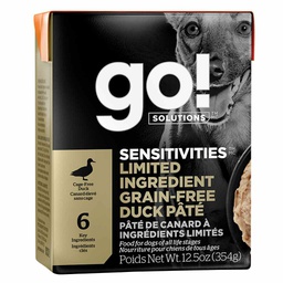 [10090982] GO DOG SENSITIVITIES LID GRAIN FREE DUCK 12.5OZ