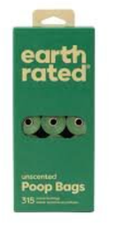 [10091618] EARTH RATED UNSCENTED POOP BAGS 315CT
